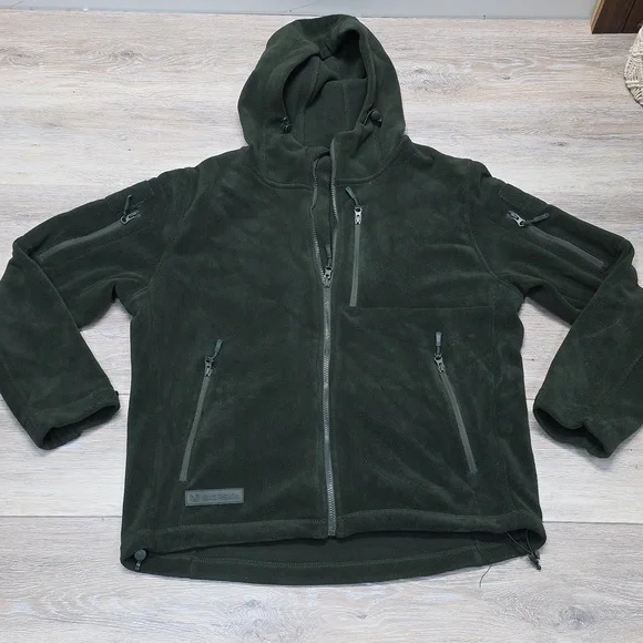 Baerskin Tactical Supply Bearskin 4 Performance ZipUp Fleece Hoodie Green Sz Lg - Picture 3 of 16